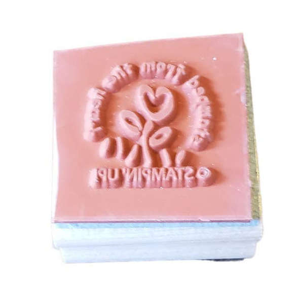 Stampin Up Tulip Stamping From the Heart Phrase Wood Mounted Rubber Stamp - Picture 8 of 8